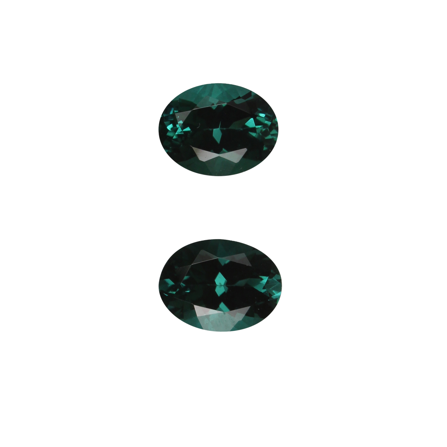 8x6mm Oval Deep Blue-Green Tourmaline Pair