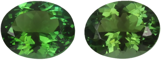 9x7mm Oval Mint Green Tourmaline Pair
