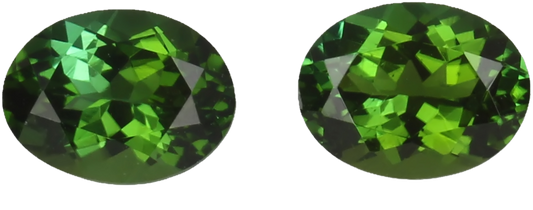 8x6mm Oval Mint Green Tourmaline Pair
