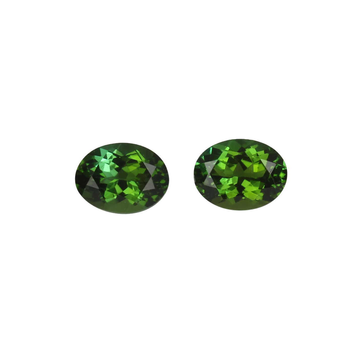 8x6mm Oval Mint Green Tourmaline Pair