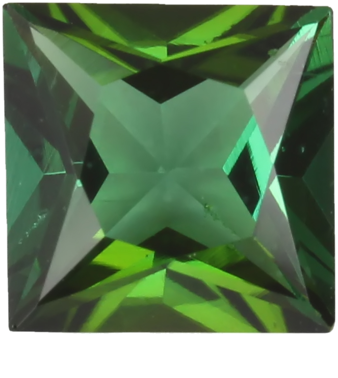 6.5mm Princess Cut Medium Blue-Green Tourmaline