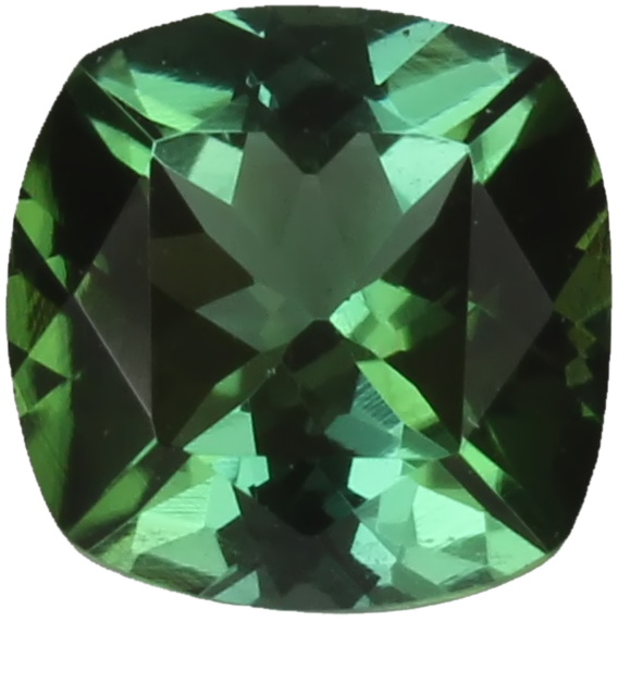 6.5mm Cushion Light Blue Green Tourmaline