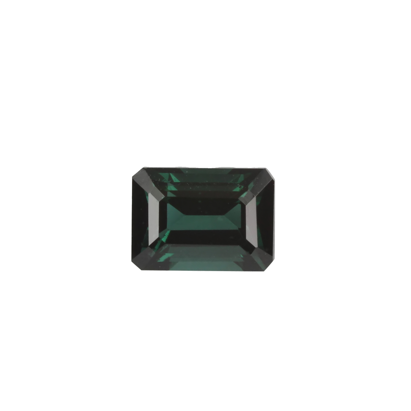 7x5mm Emerald Cut Deep Blue-Green Tourmaline