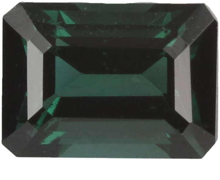 7x5mm Emerald Cut Deep Blue-Green Tourmaline