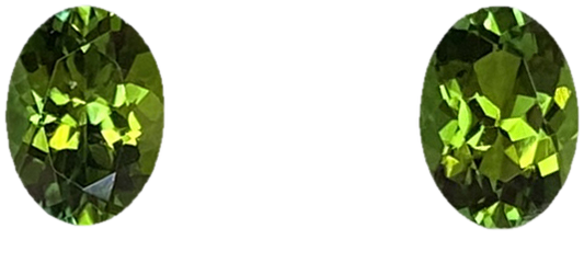 7x5mm Oval Mint Green Tourmaline Pair