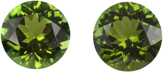 7.5mm Round OG Color Tourmaline Pair