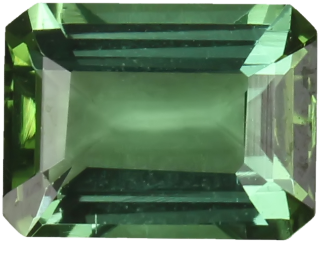 8x6mm Emerald Cut Light Blue Green Tourmaline