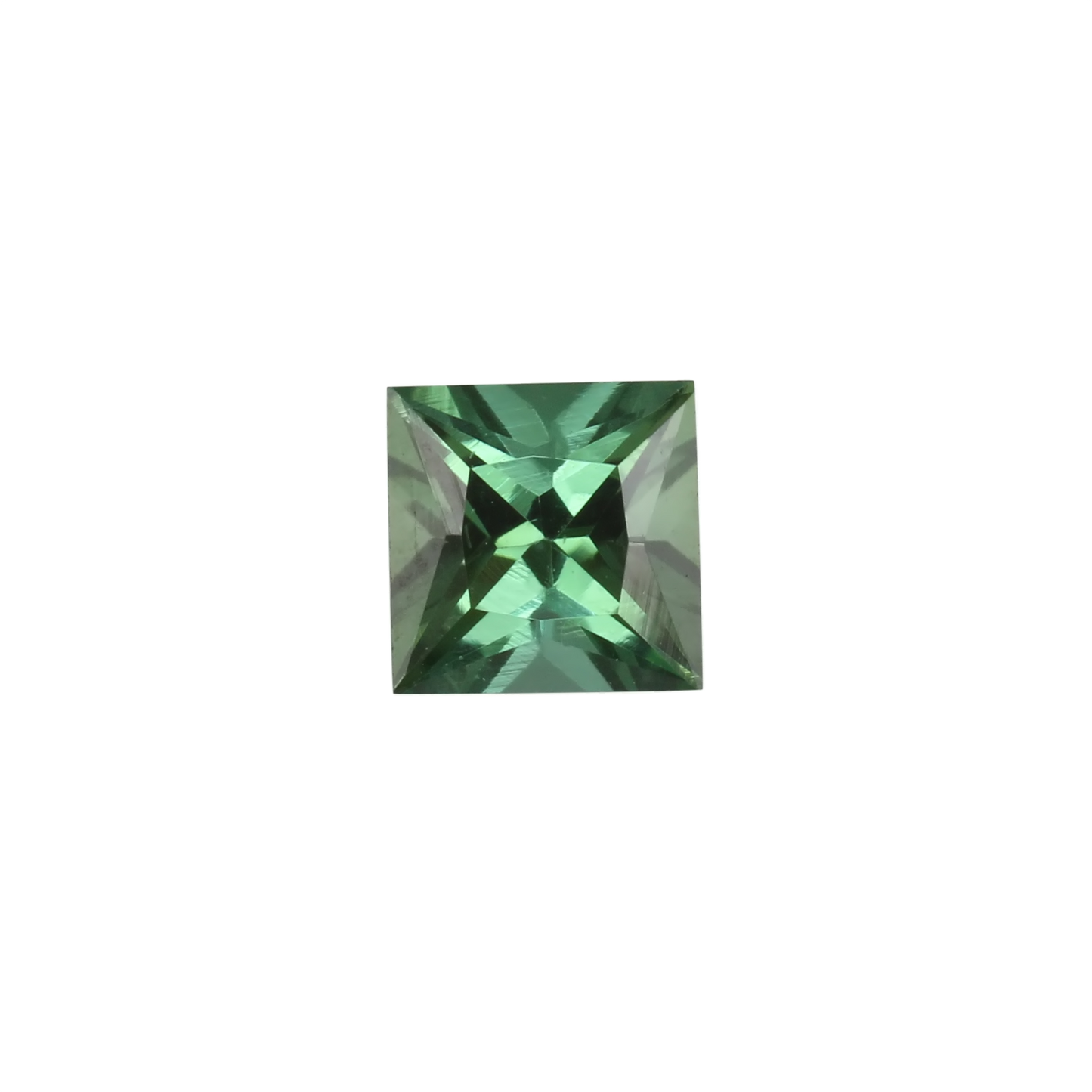 5mm Princess Cut Light Blue Green Tourmaline