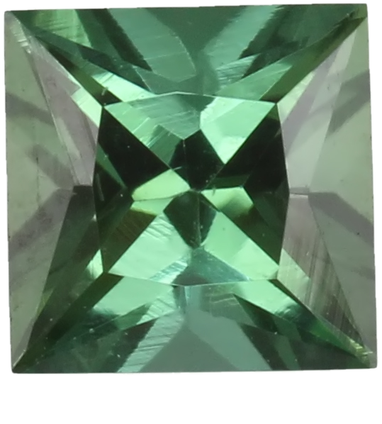 5mm Princess Cut Light Blue Green Tourmaline