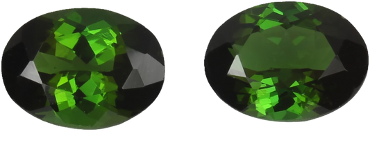 8x6mm Oval Deep Green Tourmaline Pair