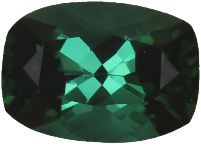 6.9x4.9mm Cushion Medium Blue-Green Tourmaline