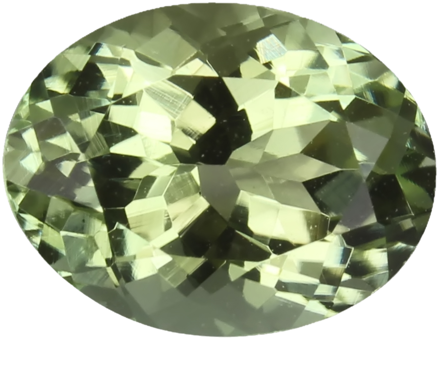 8.7x6.6mm Oval Light Green Tourmaline
