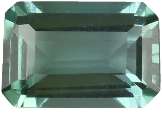6x4.1mm Emerald Cut Light Blue Green Tourmaline