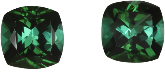 5.5mm Cushion Medium Blue-Green Tourmaline Pair