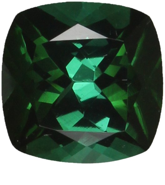 6.8mm Cushion Medium Blue-Green Tourmaline