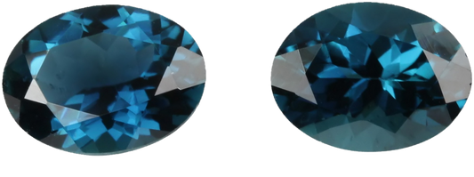 8x6mm Oval Deep Blue Tourmaline Pair