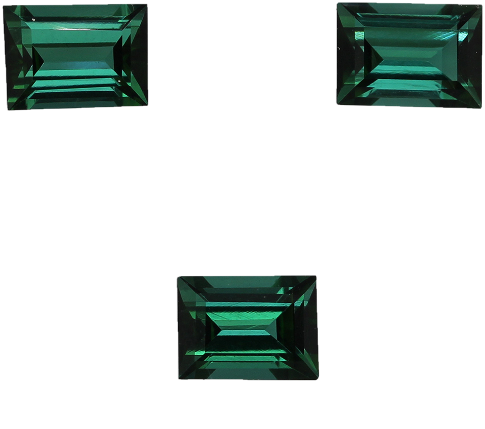 7x5mm Baguette Deep Blue-Green Tourmaline