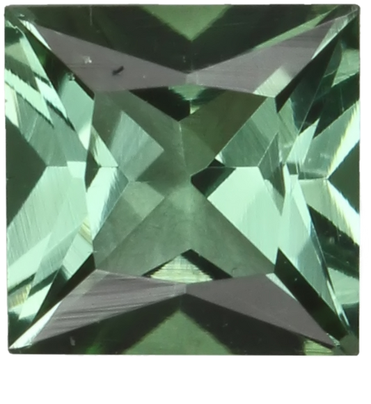 5mm Princess Cut Mint Green Tourmaline