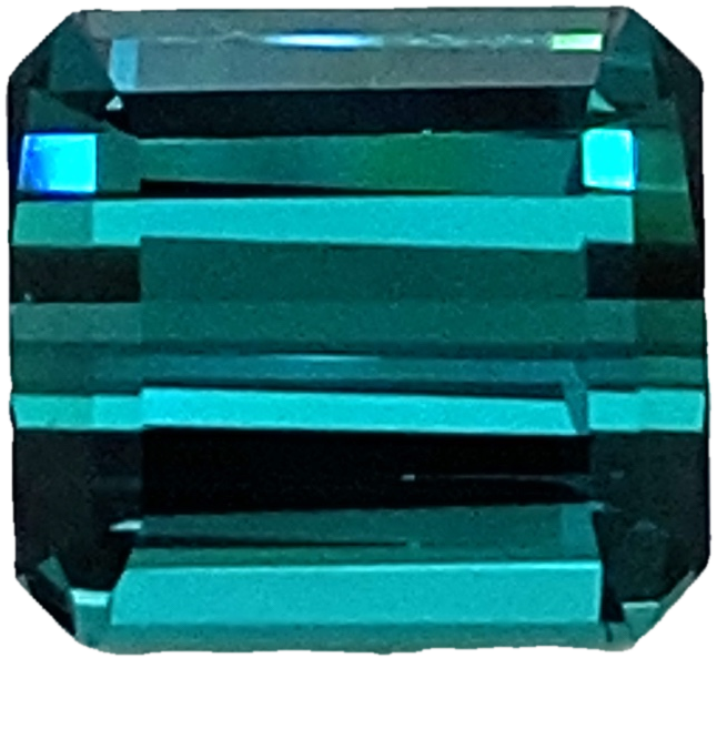 4.46ct Emerald Cut Medium Blue-Green Tourmaline