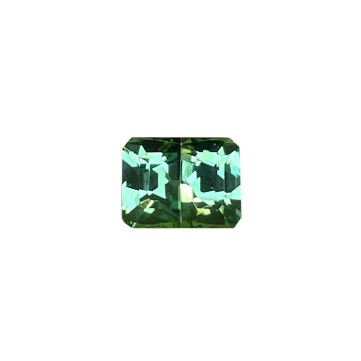 Emerald Cut Light Blue Green Tourmaline