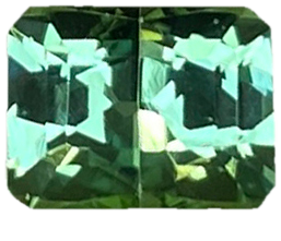 Emerald Cut Light Blue Green Tourmaline