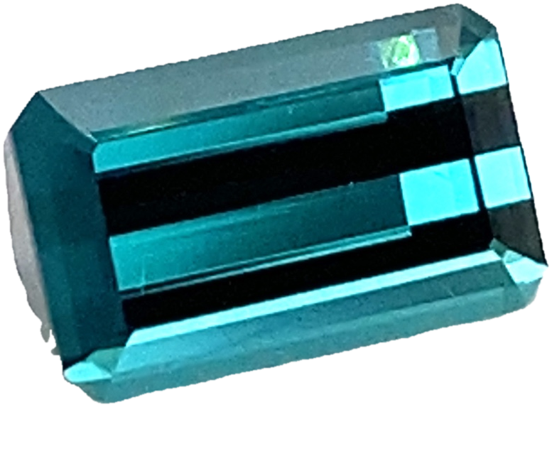 3.16ct Emerald Cut Blue-Green Tourmaline