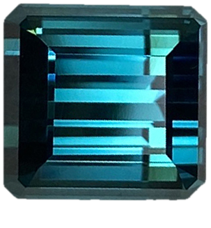 6.23ct Emerald Cut Deep Blue Tourmaline