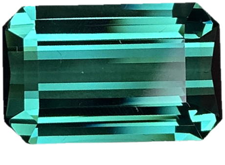 5.1ct Emerald Cut Blue-Green Tourmaline