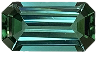 Emerald Cut Blue-Green Tourmaline