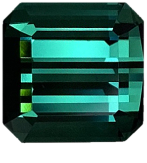 4.8ct Emerald Cut Blue-Green Tourmaline