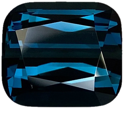 8.65ct Cushion Deep Blue Tourmaline