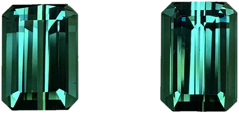 Emerald Cut Medium Blue-Green Tourmaline