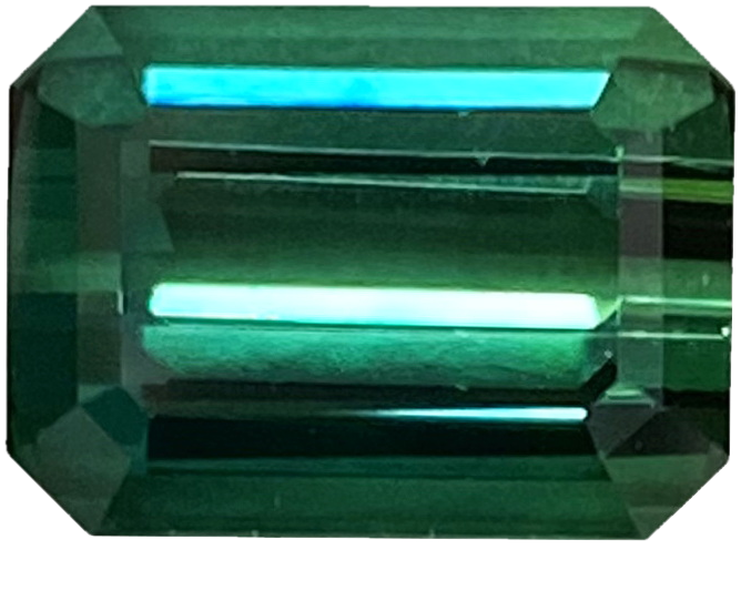 4.61ct Emerald Cut Medium Blue-Green Tourmaline