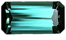 Emerald Cut Medium Blue-Green Tourmaline