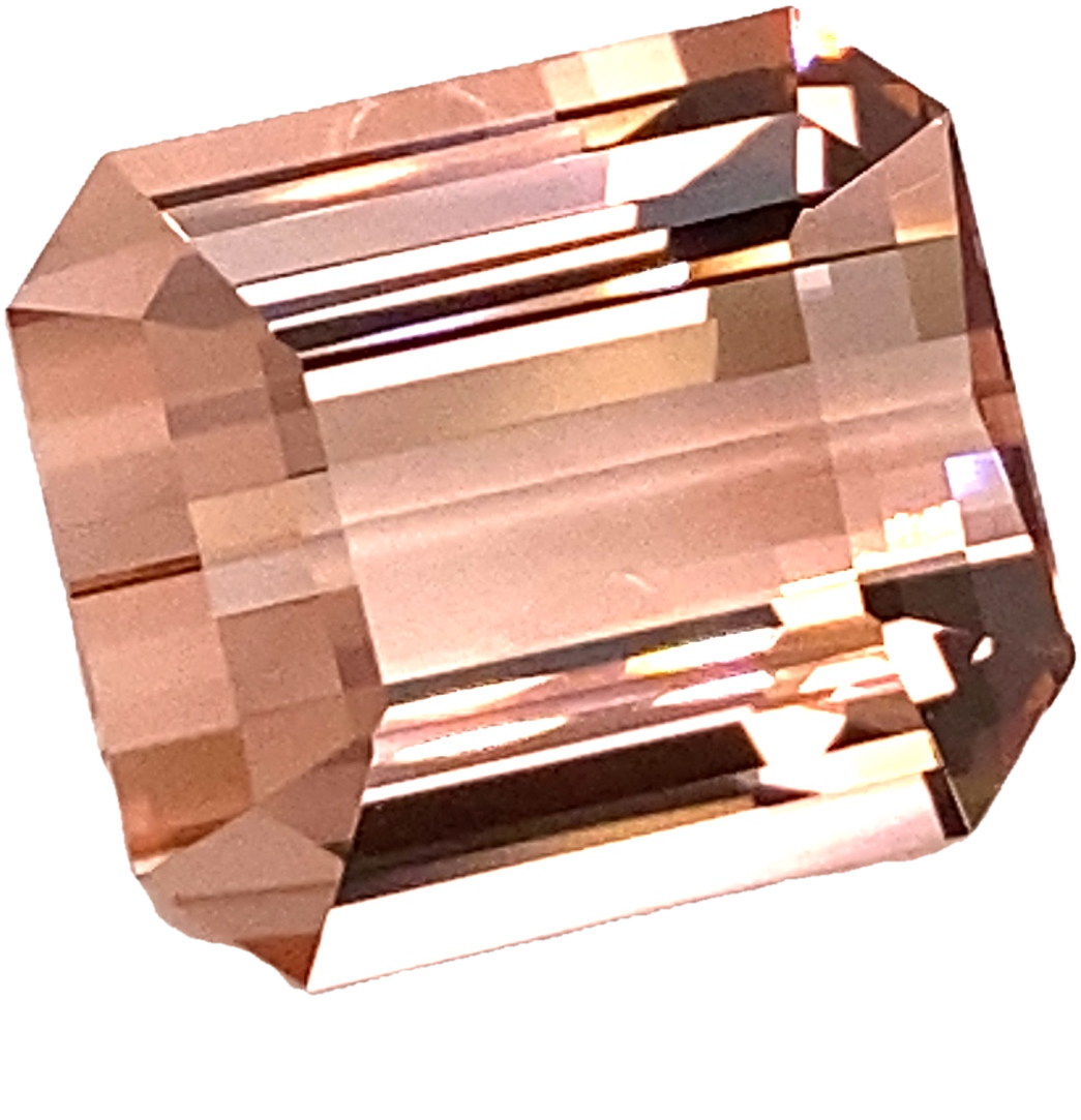 9.47ct Emerald Cut Peach Tourmaline