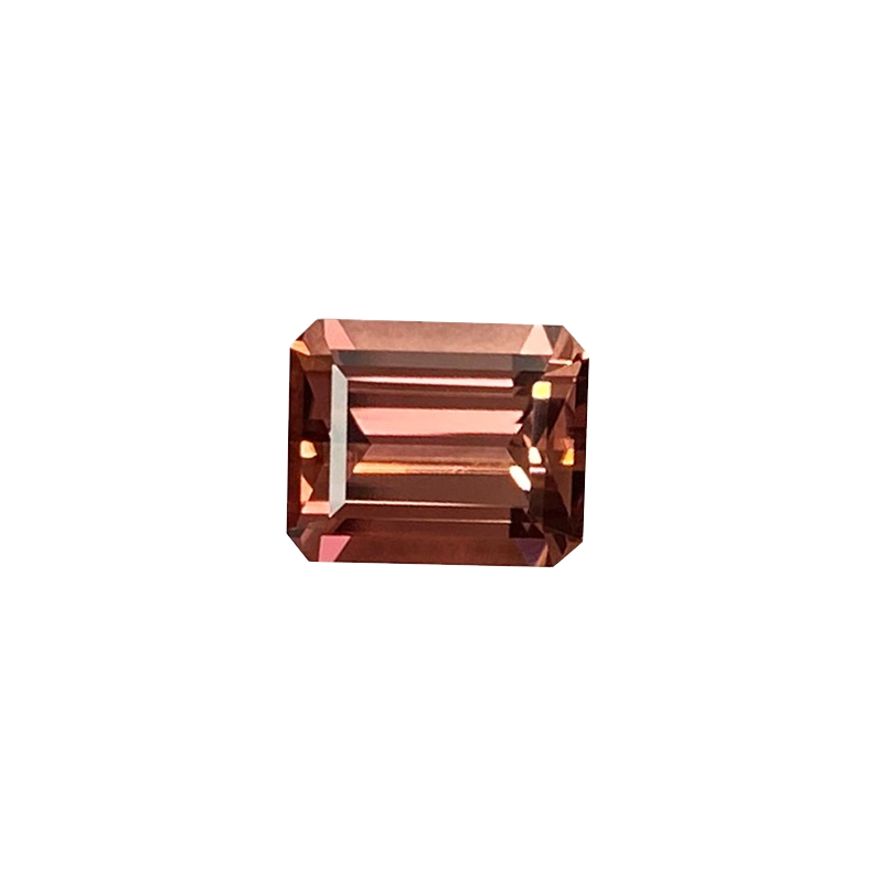8.9x7.2mm Emerald Cut P Color Tourmaline