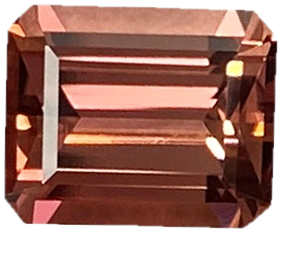8.9x7.2mm Emerald Cut P Color Tourmaline