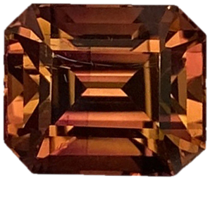 4.14ct Emerald Cut Deep Pink Tourmaline
