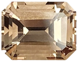 2.45ct Emerald Cut Peach Tourmaline