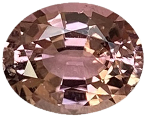 9x7.1mm Oval Light Pink Tourmaline