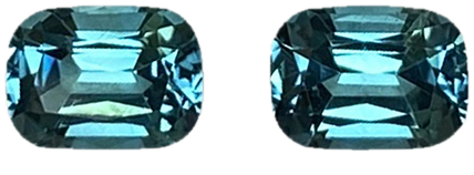 6.2x4.5mm Cushion Light Blue Tourmaline Pair