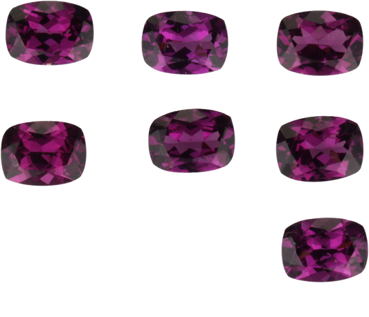 8x6mm Cushion Purple Garnet