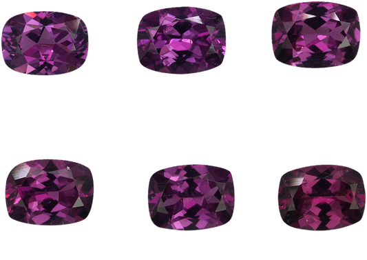 8x6mm Cushion Purple Garnet