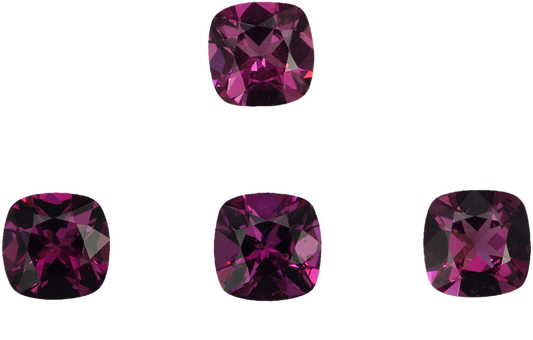 6.6mm Cushion Purple Garnet