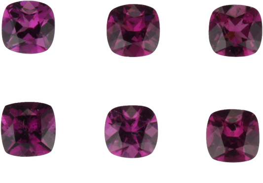 6mm Cushion Purple Garnet