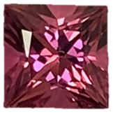 5.5mm Princess Cut Deep Pink Tourmaline