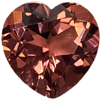 10mm Heart Shape Salmon Pink Tourmaline