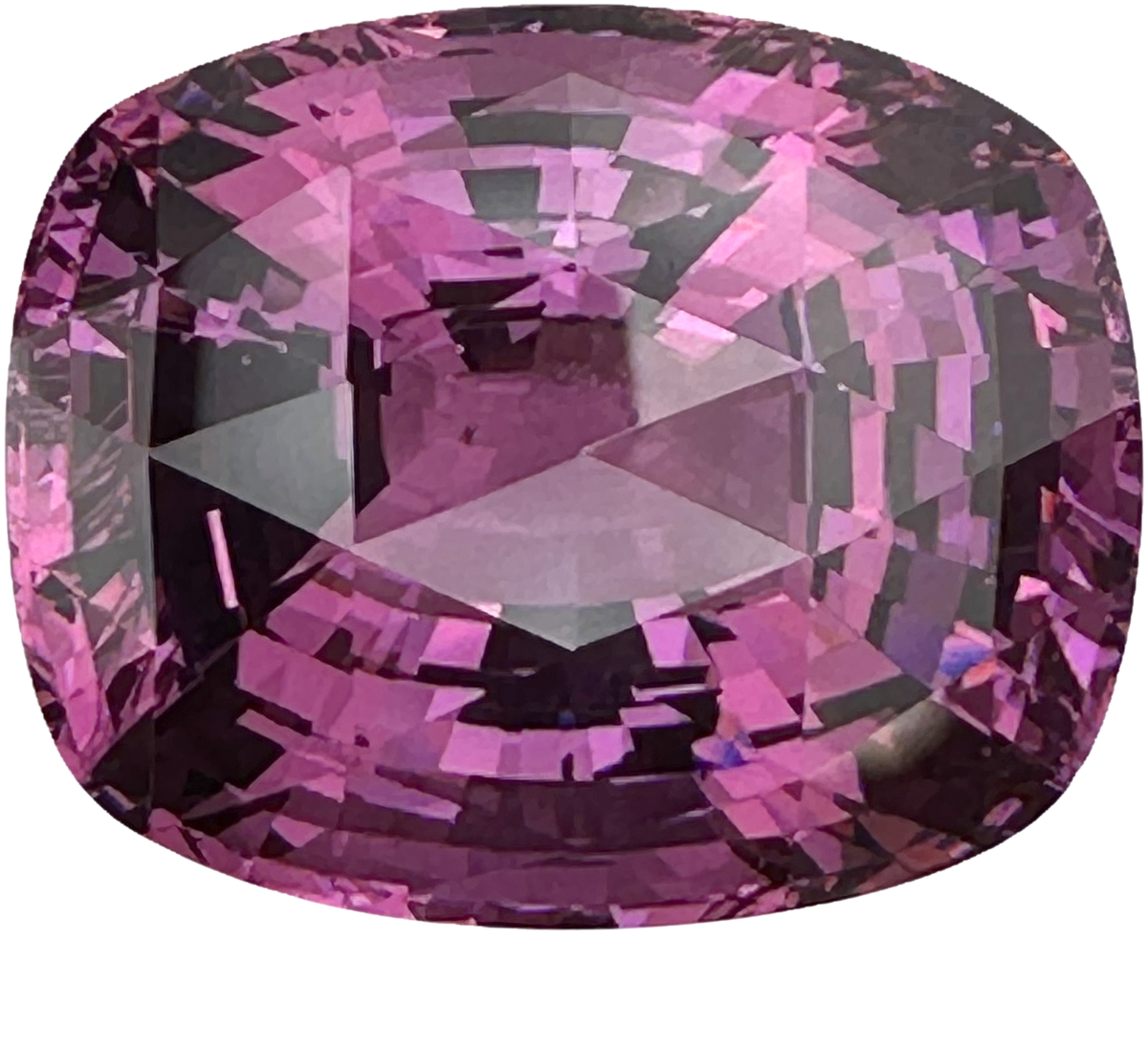 30.41ct Cushion Checkerboard Pink Garnet