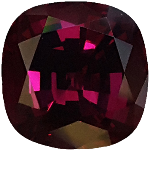 6.73ct Cushion Purple Rhodolite