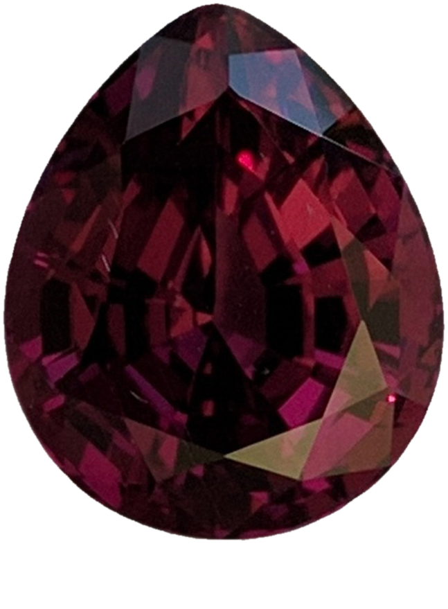 8.1ct Pear Shape Open Burgundy Rhodolite
